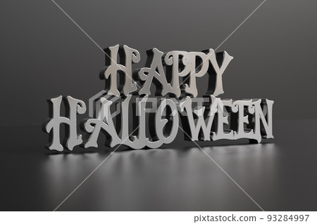 3D Render Halloween text realistic metal font. Shiny metallic letters with shadows, chrome text and metals alphabet on black background with clipping path. 3D Render Halloween text realistic metal font. Shiny metallic letters with shadows, chrome text and metals alphabet on black background with clipping path. 93284997
