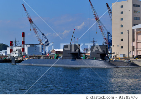 YOKOSUKA Naval Port Tour ・Two submarines anchored side by side, powerful appearance ・Yokosuka City, Kanagawa Prefecture 93285476
