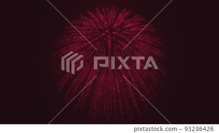 Magenta volley of fireworks on the dark isolated, 3D rendering 93286426