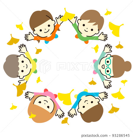 仰望天空的孩子/秋天的銀杏 93286545