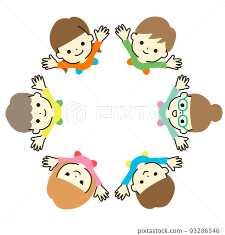 Children looking up at the sky / long sleeves 93286546