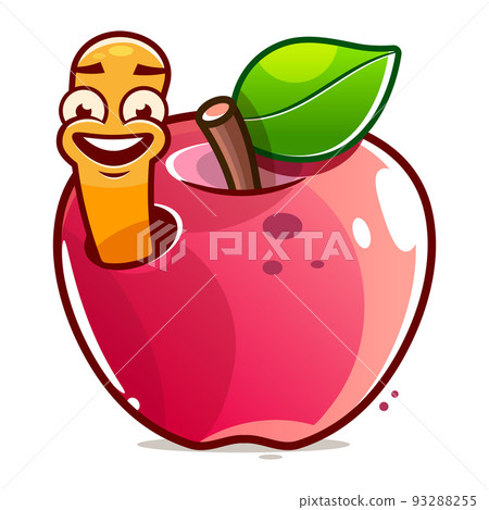 Happy apple fruit cute character mascot vector 93288255