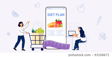 Nutritionist concept Diet plan Weight loss program Online medical consultation Nutritionist concept Diet plan Weight loss program Online medical consultation 93288671