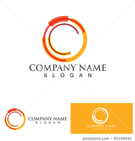 C Circle ring logo Template vector icon 93289082