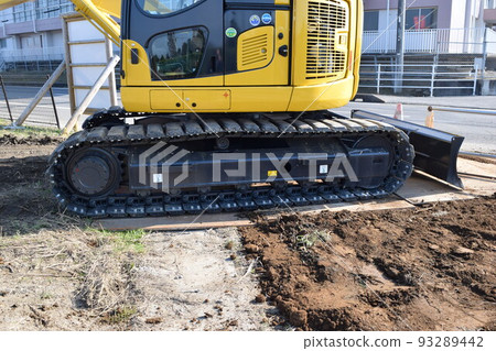Construction machinery at civil construction site Construction machinery at civil construction site 93289442