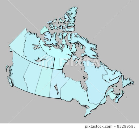 Canada map with states isolated 93289583