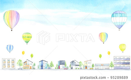 cityscape watercolor illustration cityscape watercolor illustration 93289889