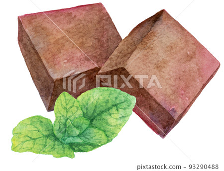 watercolor square chocolate and mint watercolor square chocolate and mint 93290488
