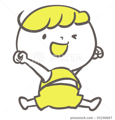 《Genki Pose Children Series》Children jumping with their hands and feet wide open 《Genki Pose Children Series》Children jumping with their hands and feet wide open 93290667