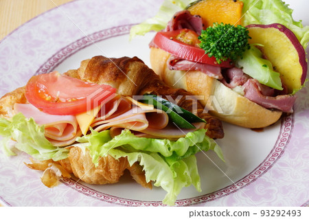 三明治 蔬菜三明治 火腿三明治 三明治 蔬菜三明治 火腿三明治 93292493