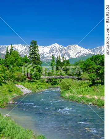 Nagano _ A superb view of the Hakuba mountain range seen from Oide Park 93293552