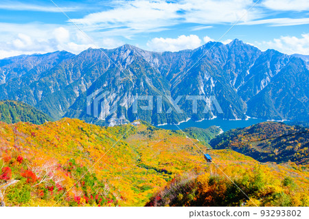 秋季立山黑部阿爾卑斯山脈路線（從大觀峰眺望） 93293802