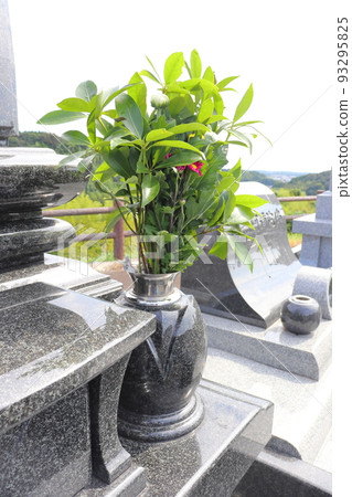 Visiting a grave offering 93295825