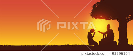 Guru Purnima (Poornima) background, a man is worshipping a spiritual teacher Guru Purnima (Poornima) background, a man is worshipping a spiritual teacher 93296104