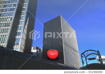 Osaka station square building and red tomato 93296890