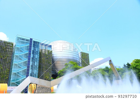 名古屋市科學館的風景和噴泉 93297710