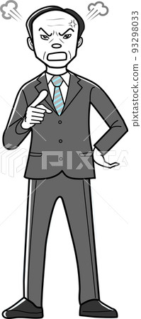 Middle-aged office worker scolding his subordinate 93298033