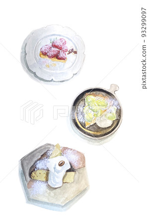 咖啡廳蛋糕插畫 咖啡廳蛋糕插畫 93299097