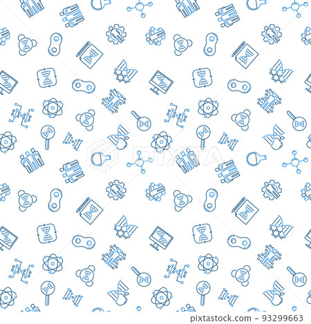 Vector Cloning outline simple seamless pattern 93299663