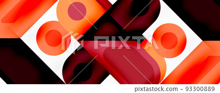 Square and circle minimal abstract background. Vector illustration for wallpaper banner background Square and circle minimal abstract background. Vector illustration for wallpaper banner background 93300889