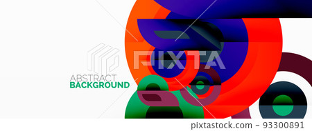 Rings and circles geometric abstract background for wallpaper, banner, backdrop Rings and circles geometric abstract background for wallpaper, banner, backdrop 93300891
