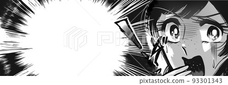 70's cartoon girl face black and white wide size illustration of a frightened woman with pale white eyes 70's cartoon girl face black and white wide size illustration of a frightened woman with pale white eyes 93301343