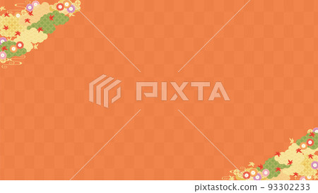 bg素材-秋季日式2矢量圖 93302233