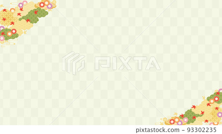 bg material-autumn Japanese style 3 矢量圖 93302235