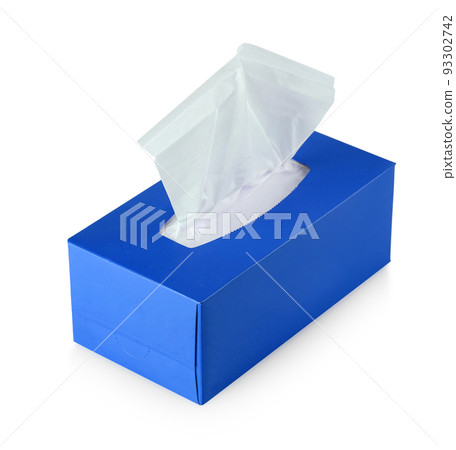Blue Cleaning wipes isolated on white background 93302742