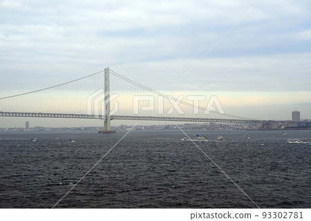 漁船和明石海峽大橋-1 漁船和明石海峽大橋-1 93302781