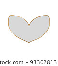 Heart shape, leaf shape with gold frame, product box, vector 93302813