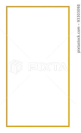 Rectangular Golden Frame Story on The White Background 93303098