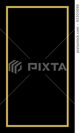 Rectangular Golden Frame Story on The Black Background 93303099