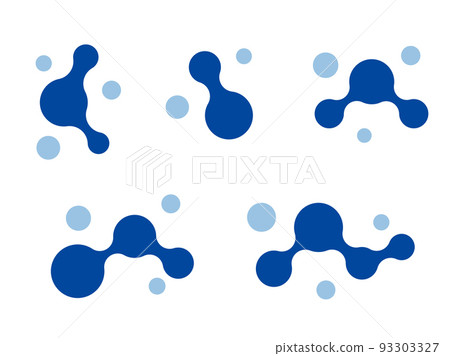 納米技術分子圖標插圖集 93303327