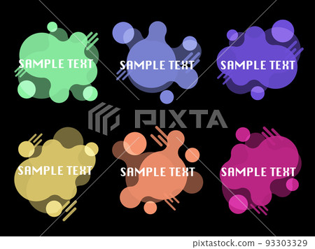 Colorful and abstract liquid frame illustration set 3 Colorful and abstract liquid frame illustration set 3 93303329