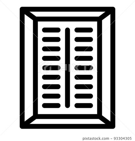 Wall ventilation cover icon, outline style Wall ventilation cover icon, outline style 93304305