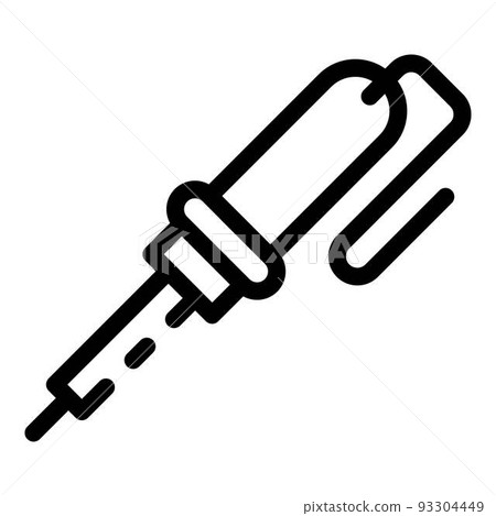 Soldering transistor icon, outline style Soldering transistor icon, outline style 93304449