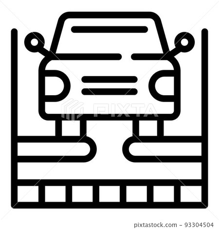 Tire fitting stand icon, outline style 93304504