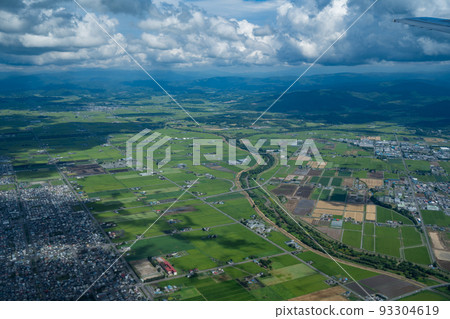 Aerial photography Hokkaido Asahikawa area (August 2022) 93304619