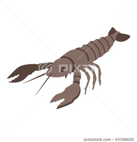 River lobster icon, isometric style 93306688