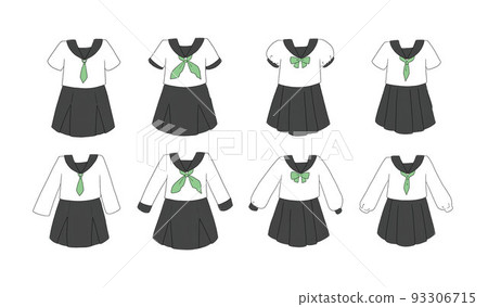 Sailor suit illustration set 93306715