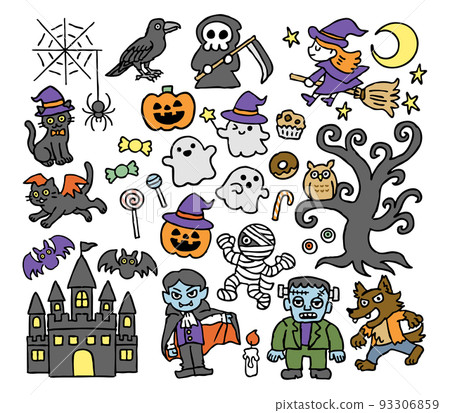 Halloween illustration set - Stock Illustration [93306859] - PIXTA