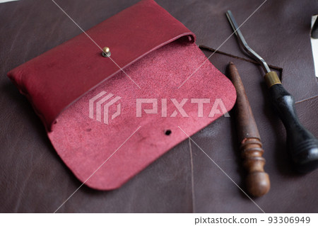 Leather glasses case hand made with craftmanship tool Leather glasses case hand made with craftmanship tool 93306949