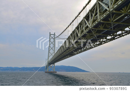 明石海峽大橋和淡路島 明石海峽大橋和淡路島 93307891