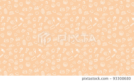 Horizontal food icon pattern illustration 93308680