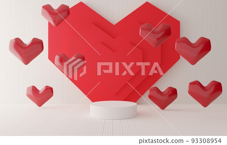red, hearts, background 93308954