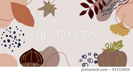 Background illustration of a simple and fashionable autumn image Background illustration of a simple and fashionable autumn image 93310904