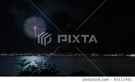 Kagoshima Kinkowan Summer Night Fireworks Festival Kagoshima City and Kinkowan 93311491