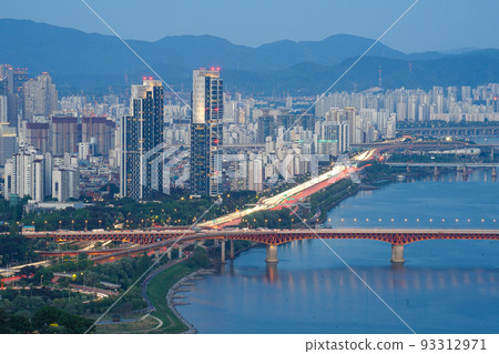 韓國首爾市夜景 韓國首爾市夜景 93312971