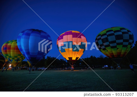 Night view of the Firelake Fireflight Balloon Festival event 93313207